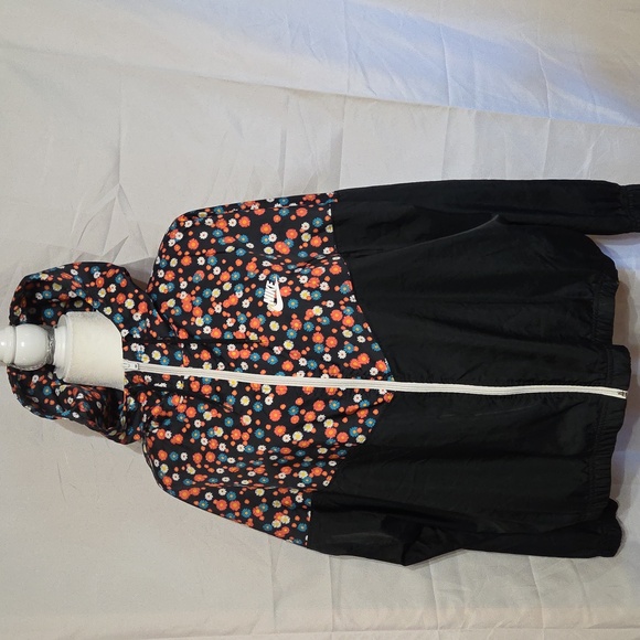 Nike Black Jacket with Floral Accents - Picture 1 of 6